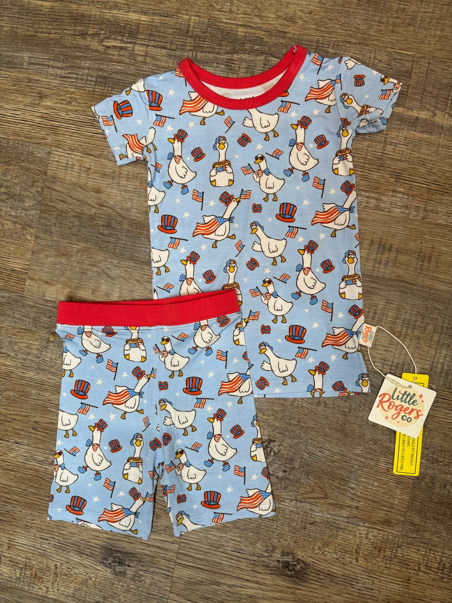 Red, White, & Goose Pajama Set