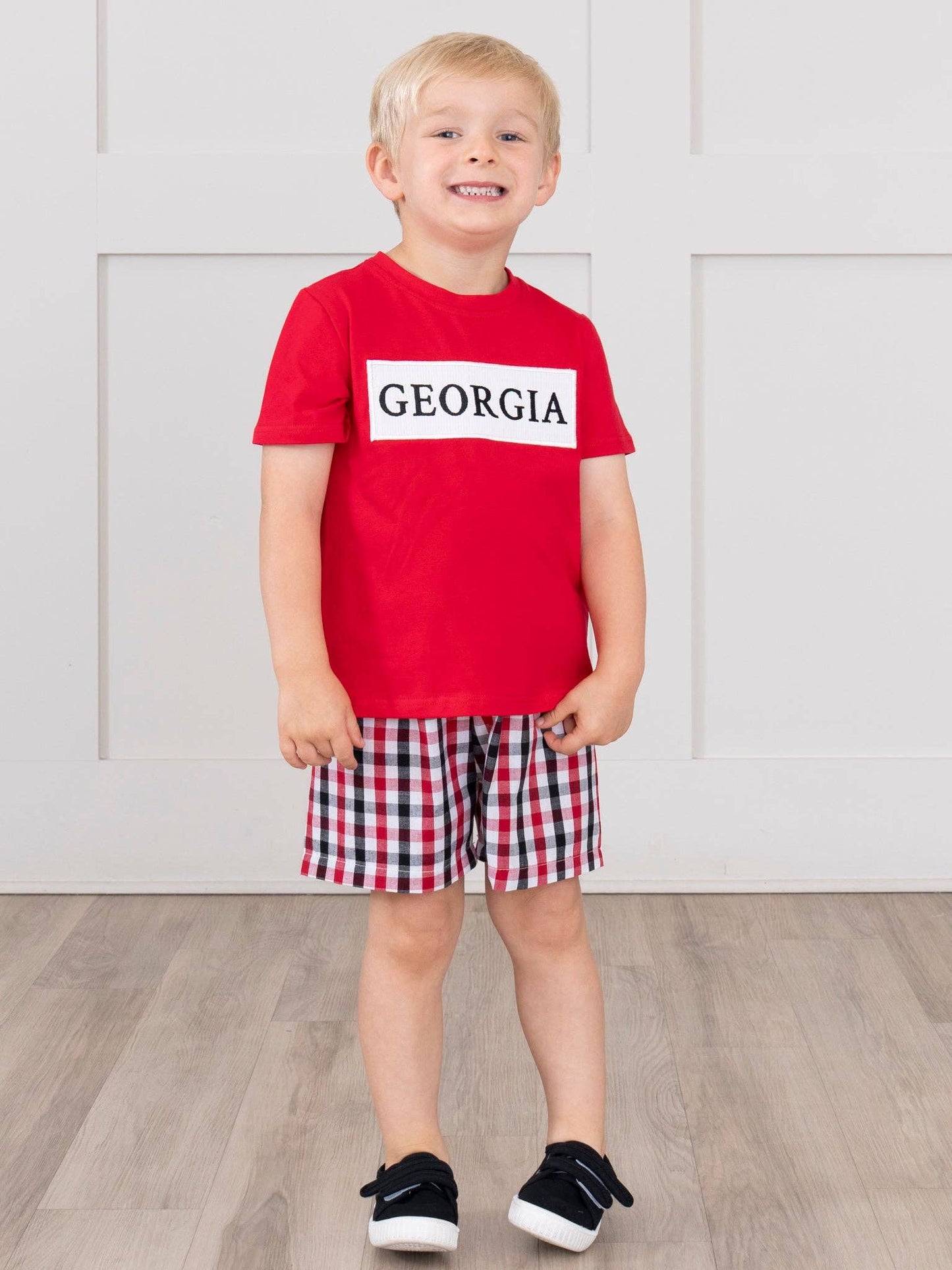 Georgia Smocked Gingham Outfit