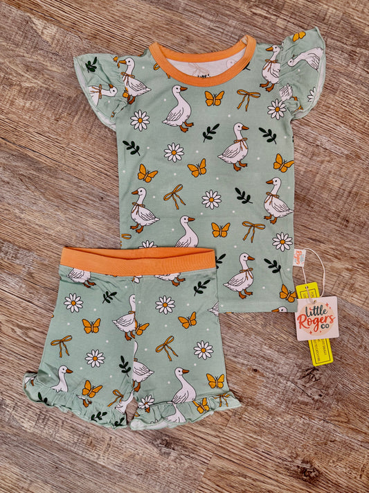 Golden Goose Ruffle Short Set
