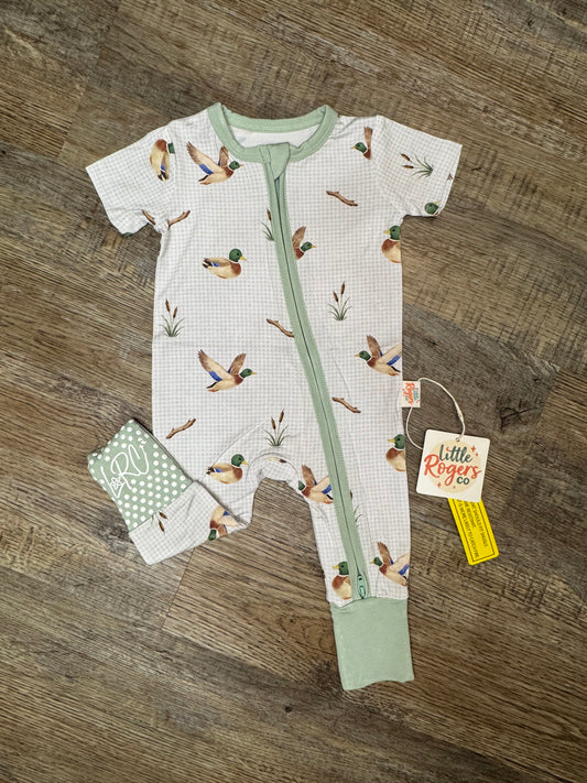 Marshland Mallards Short Sleeve Zippy