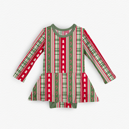 Holly & Plaid Bodysuit Twirl