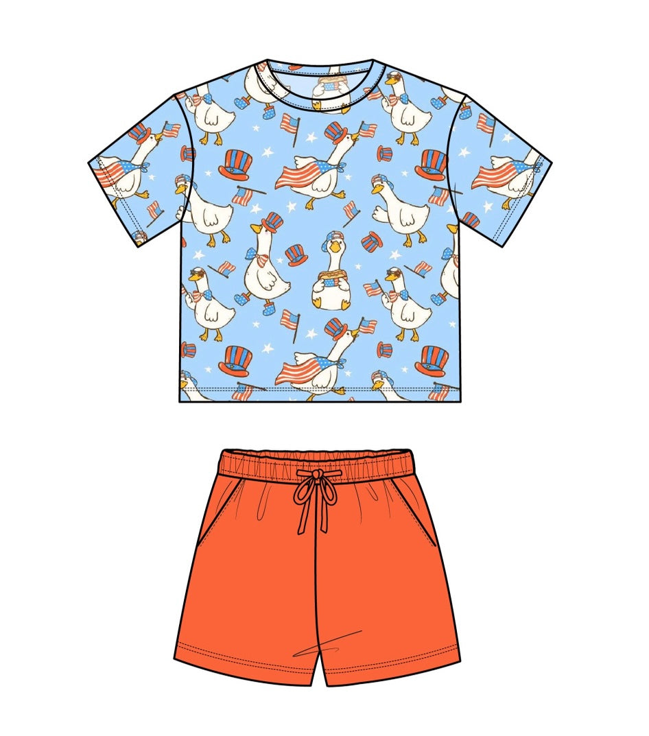PRESALE Red, White, & Goose Daywear Set
