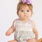 DADDY'S GIRL Petal Hem Smocked Ruffle Bubble Romper