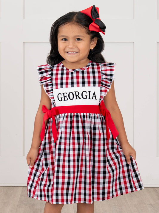 Georgia Smocked Gingham Dress