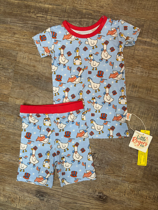 Red, White, & Goose Pajama Set