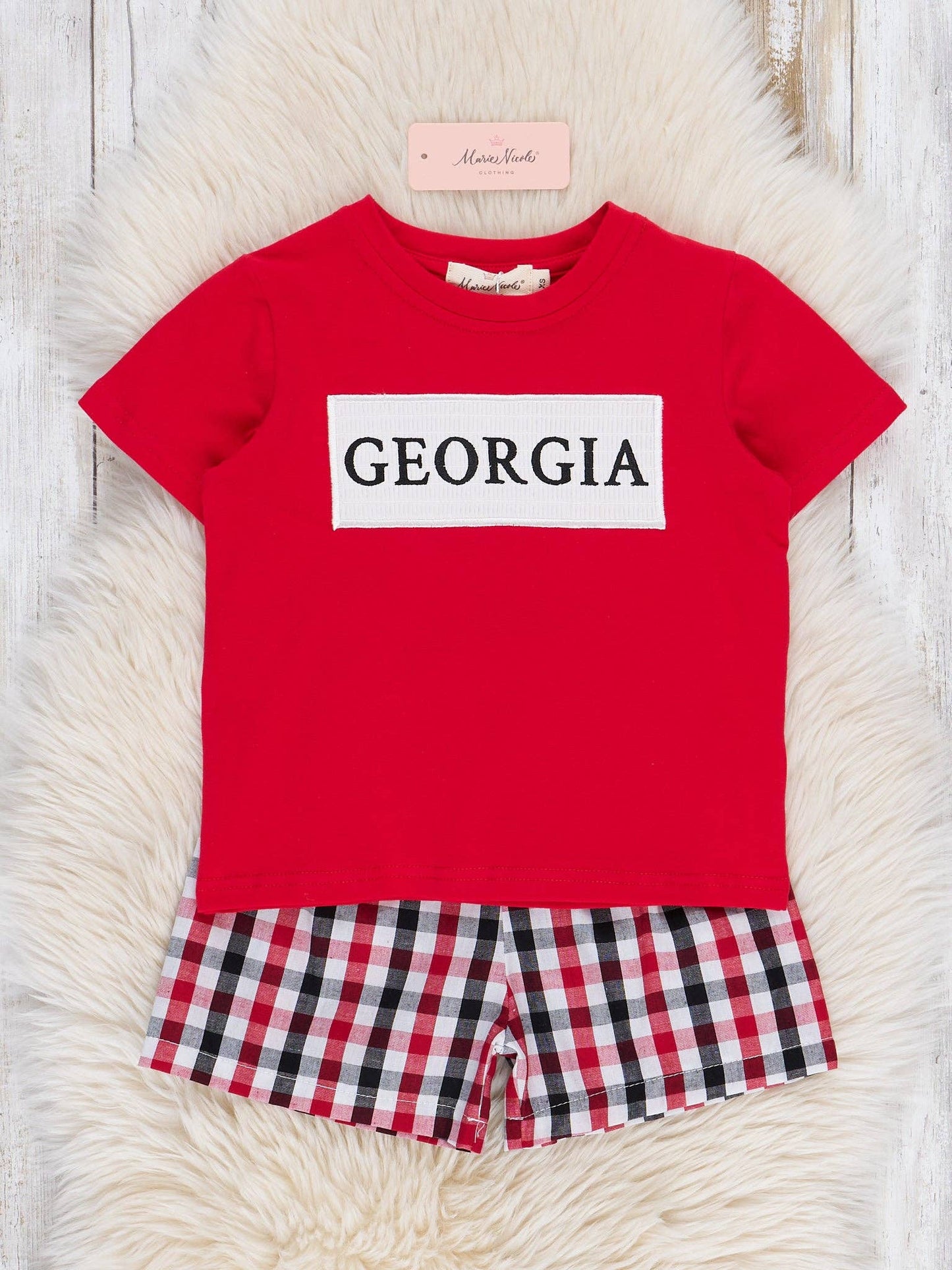 Georgia Smocked Gingham Outfit
