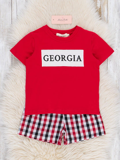 Georgia Smocked Gingham Outfit