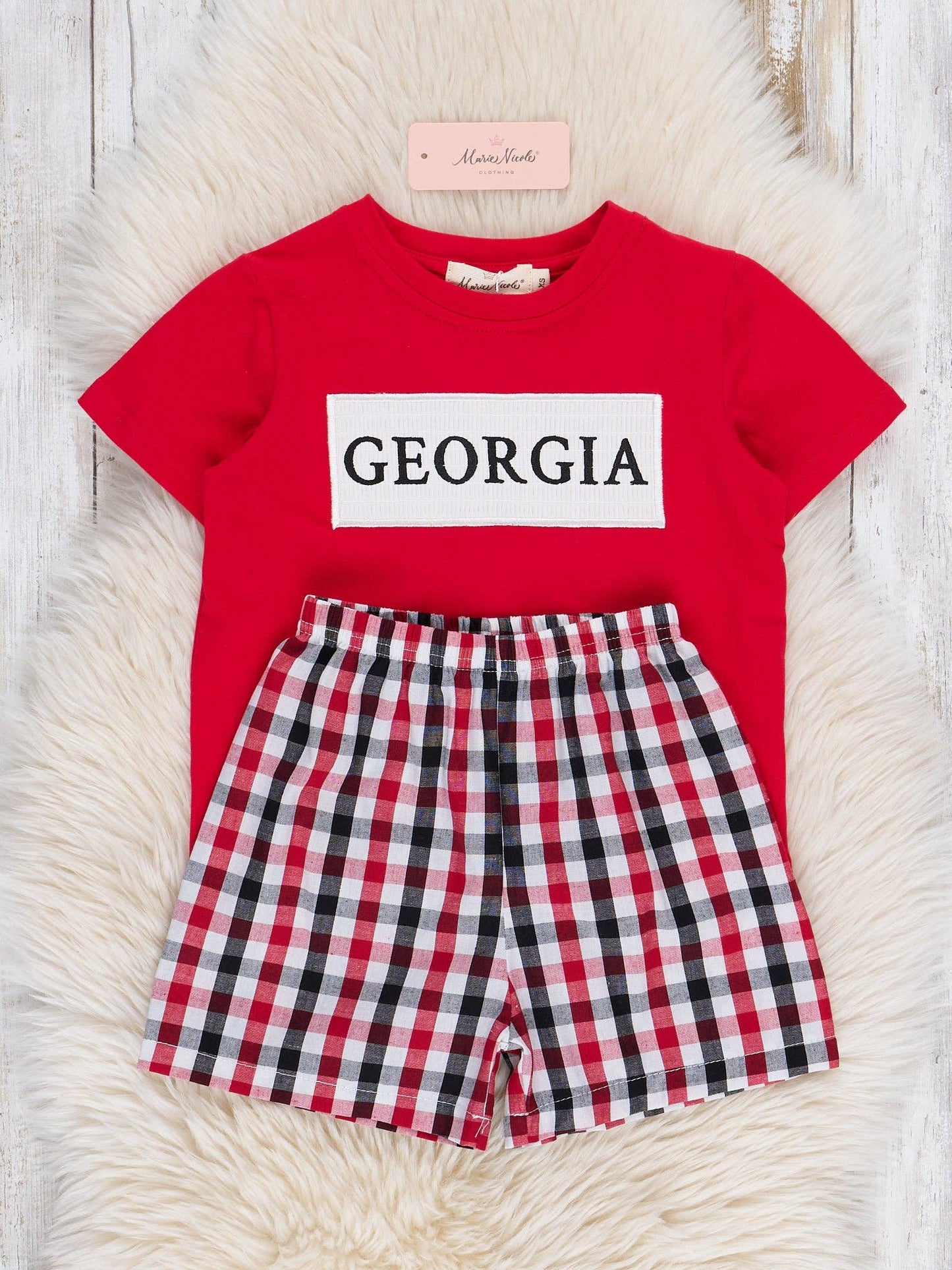 Georgia Smocked Gingham Outfit
