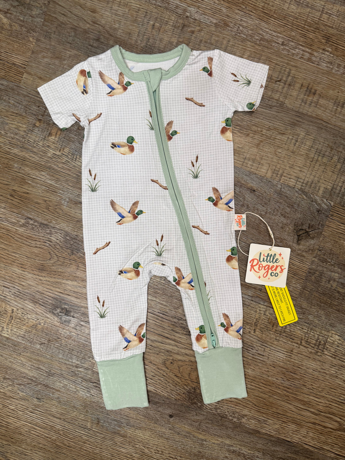 Marshland Mallards Short Sleeve Zippy