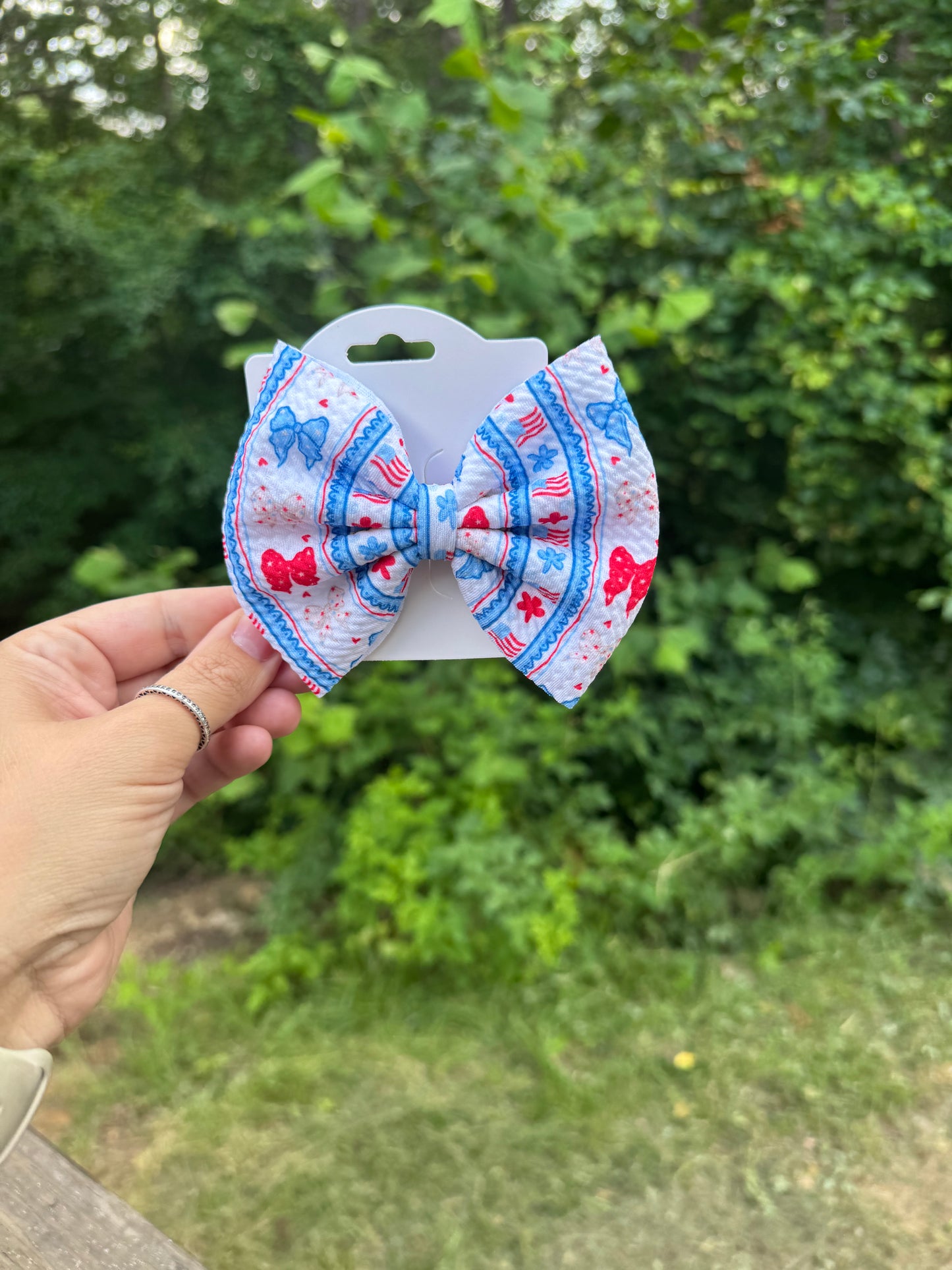 Star Spangled Clip Bow