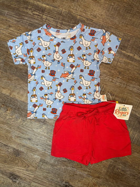 Red, White, & Goose Daywear Set