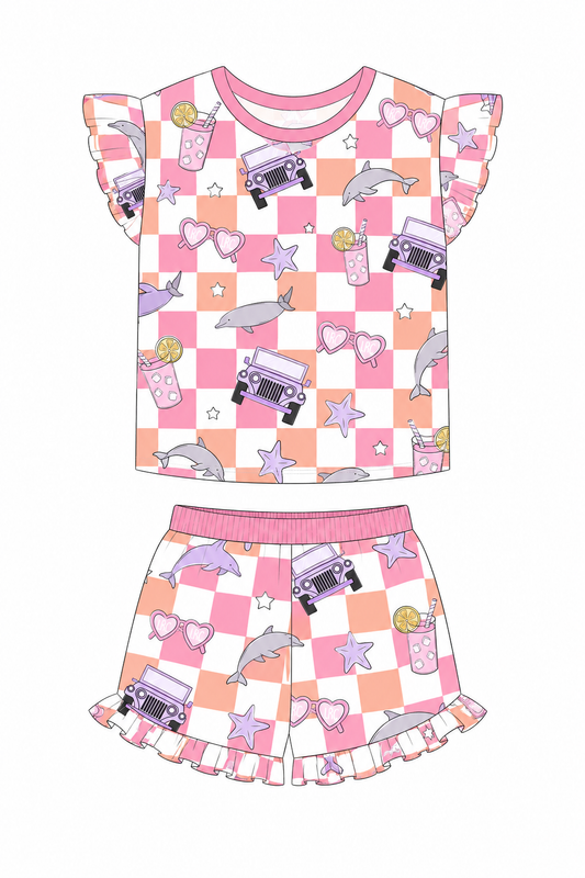 PRESALE Salty Sweetheart Ruffle Short Set