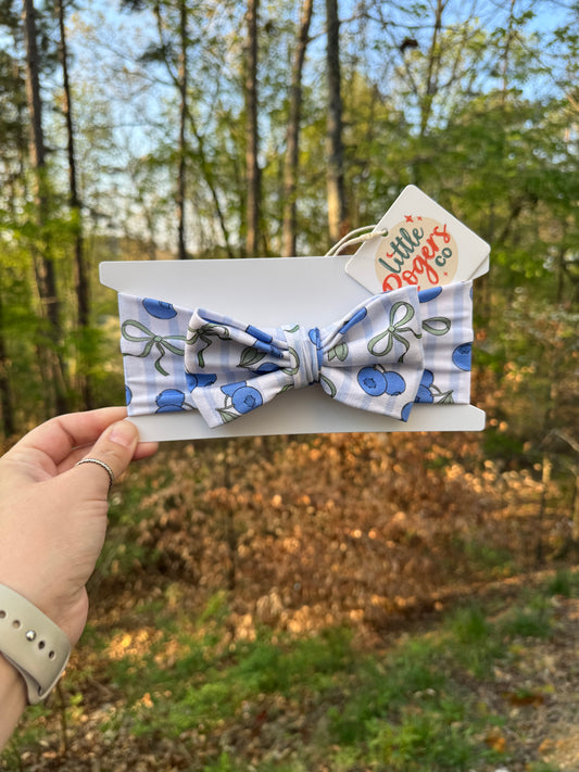Blueberry Bow Headwrap