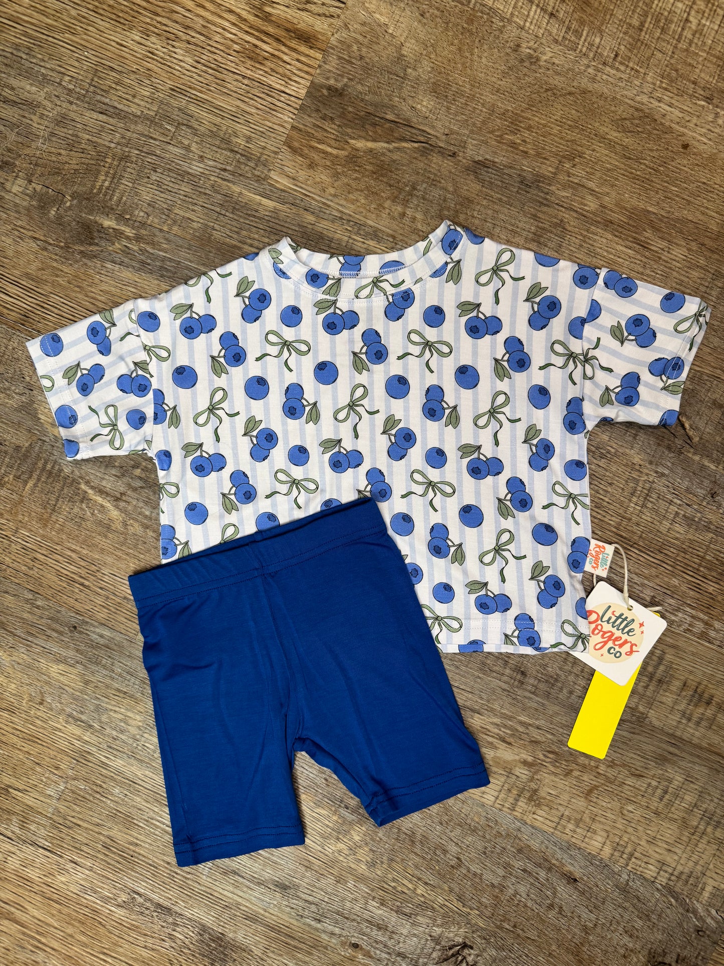 Blueberry Bows Biker Set