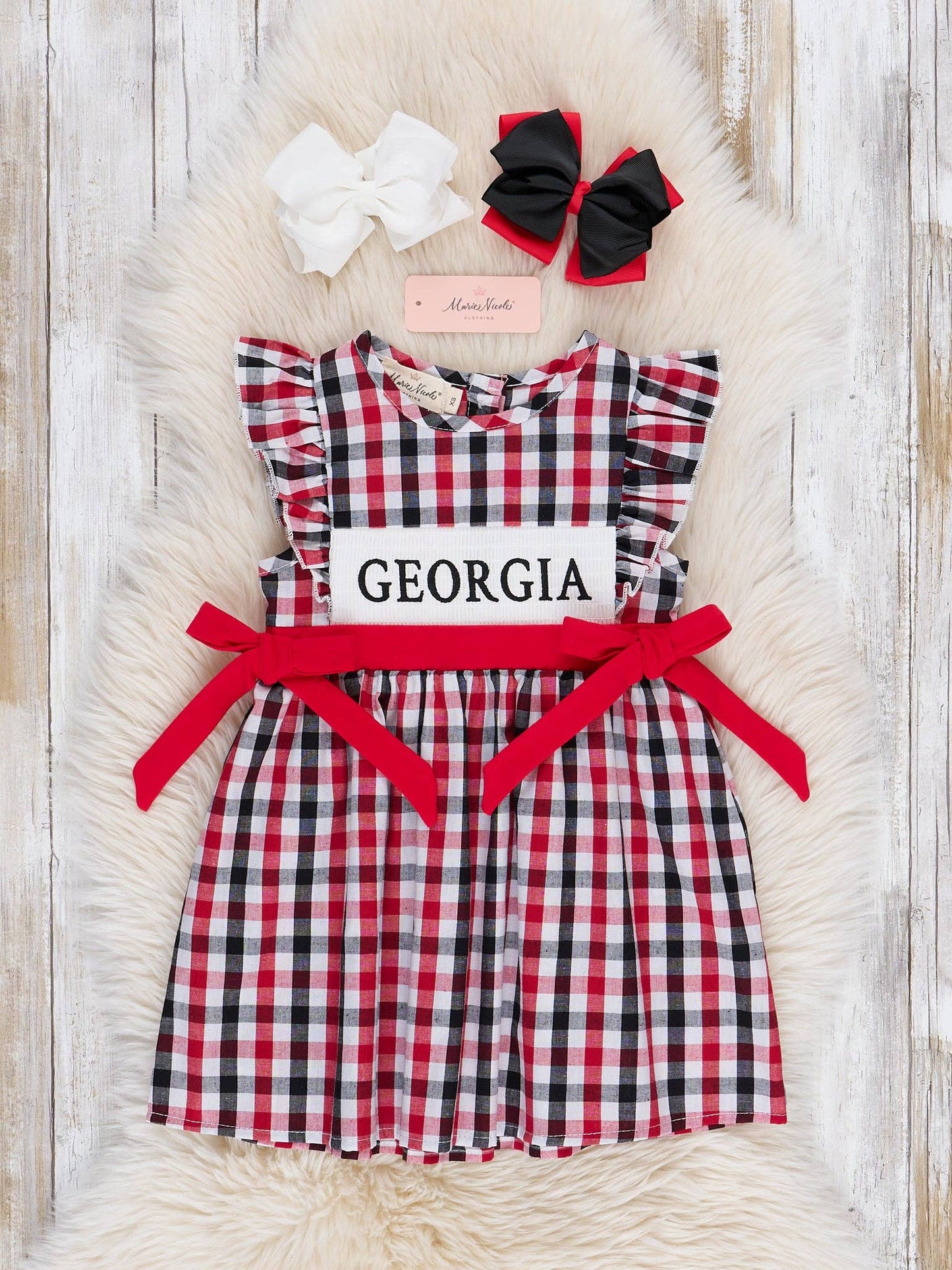 Georgia Smocked Gingham Dress