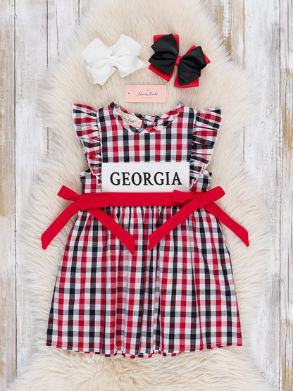 Georgia Smocked Gingham Dress
