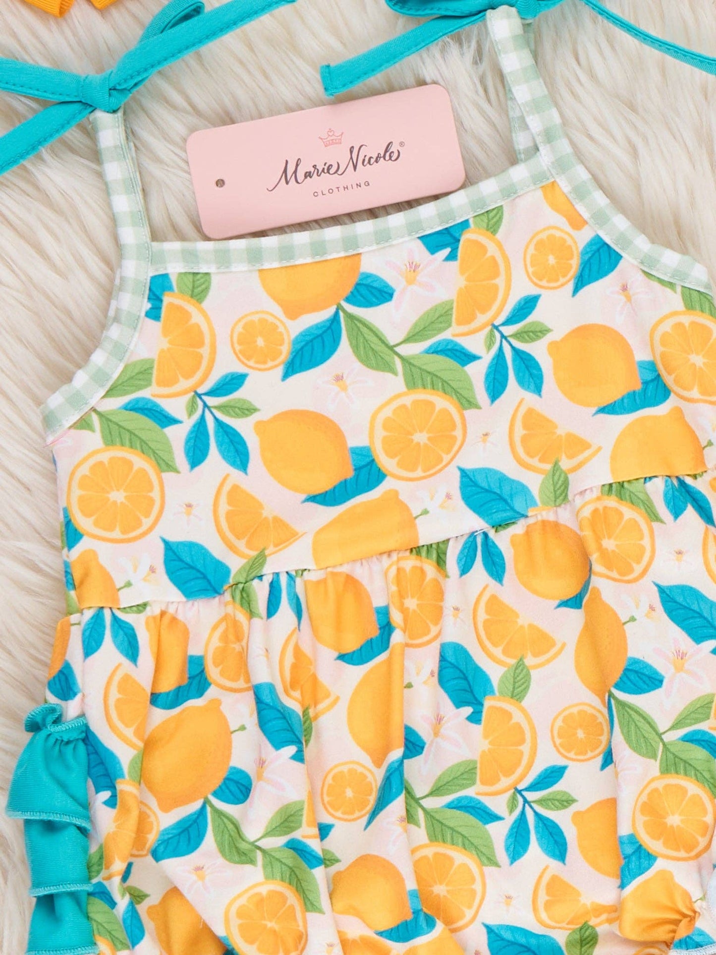 Sweet as Lemon Pie Ruffle Bubble Romper